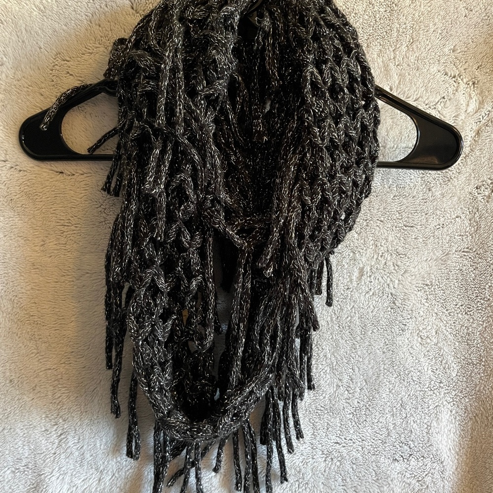 Black and silver scarf